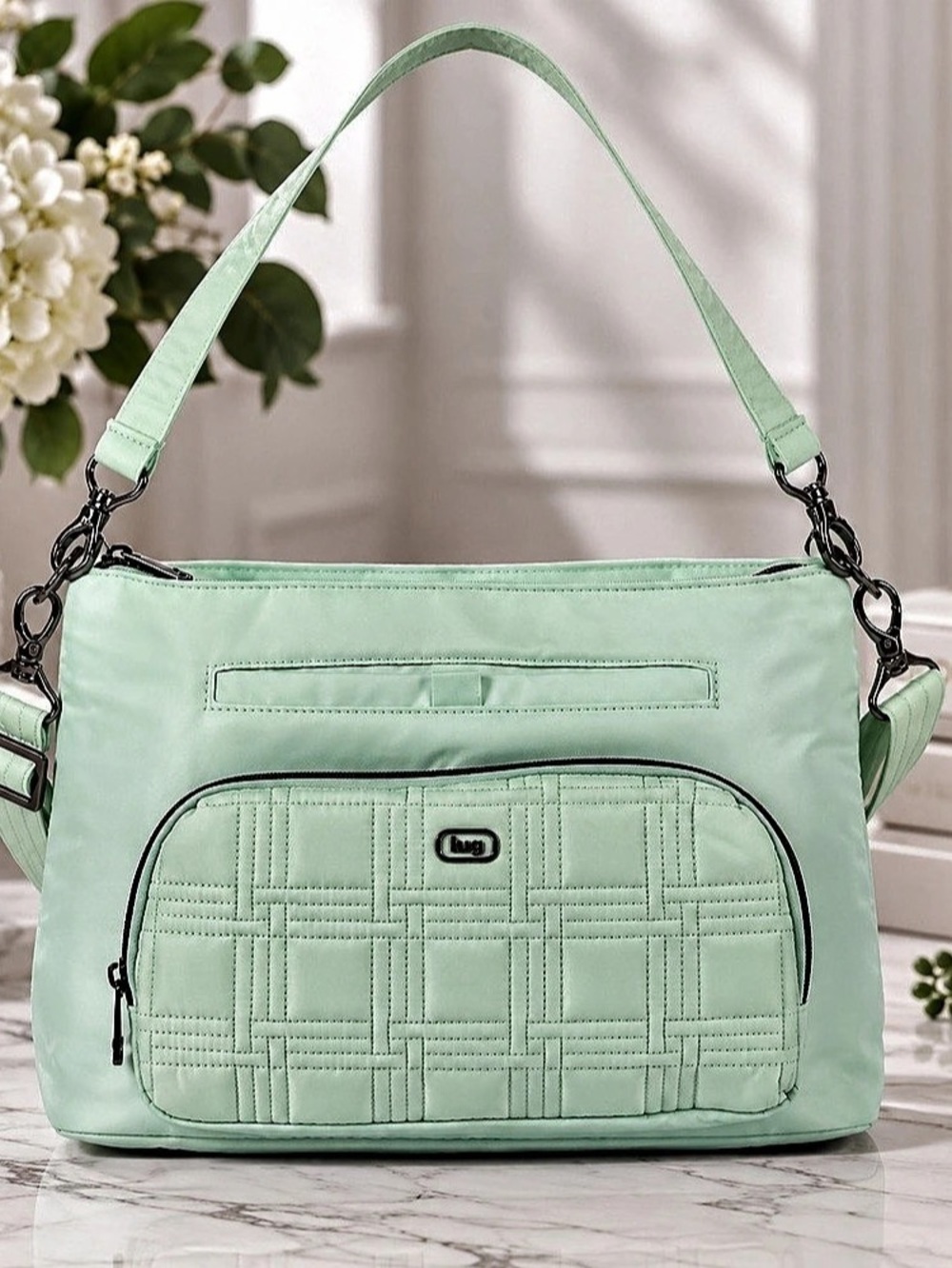 lug Samba 2- Double Dip Crossbody Bag Shoulder Bag in Green